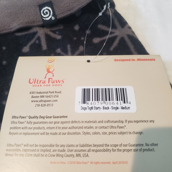 NWT UltraPaws Doga Tog Starry Black Fleece - Picture 4 of 6